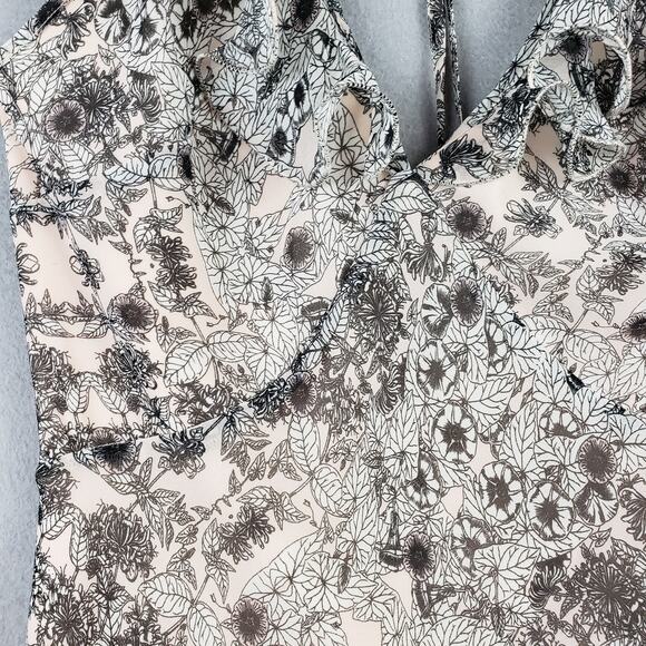 Y2K Max‎ Studio Size S Halter Neck Ruffle Maxi Dress Beige Gray Neutral European - Picture 5 of 13